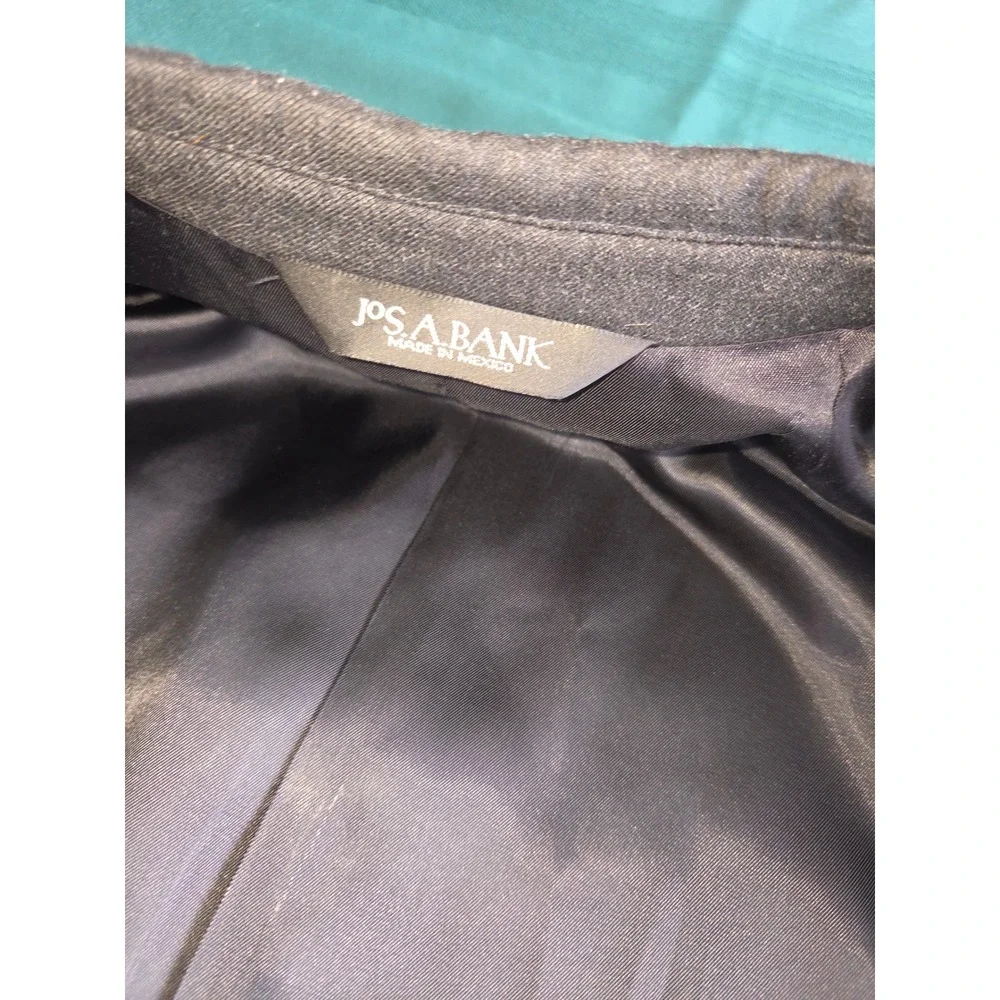 Jos. A. Bank Mens 46L Charcoal Gray Wool Cashmere 2-Button Blazer Sport Coat